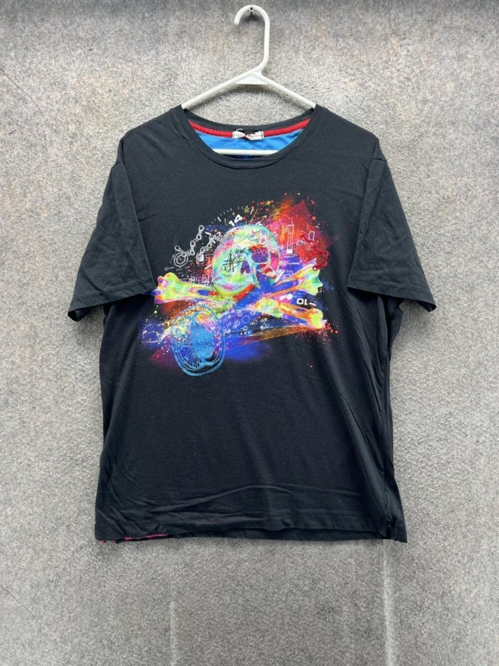 Robert Graham Shirt Mens Large Black Skull Music Graphic Tee Crewneck Art Print